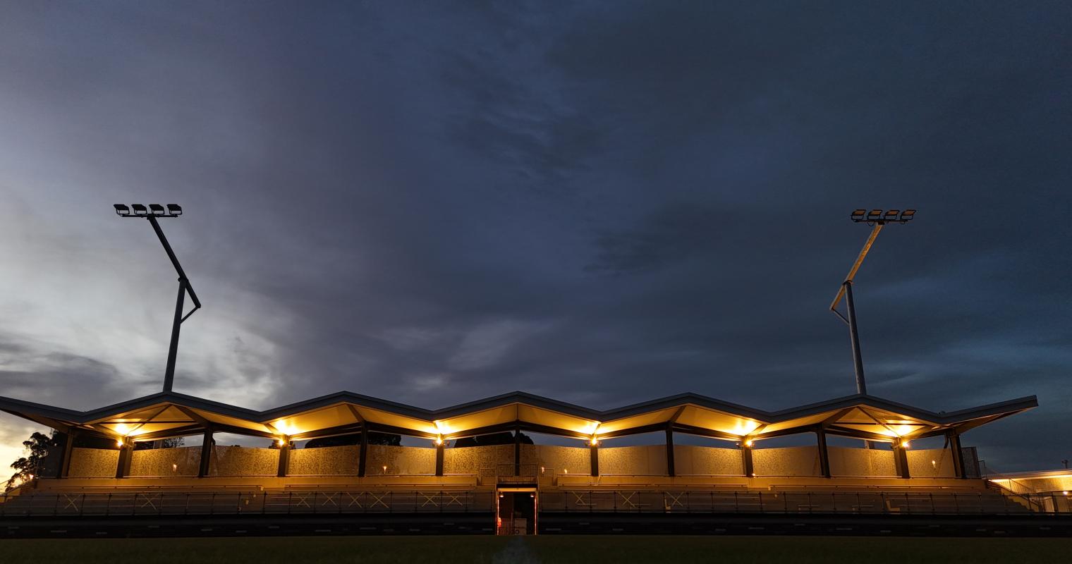 dusk image of barton facility